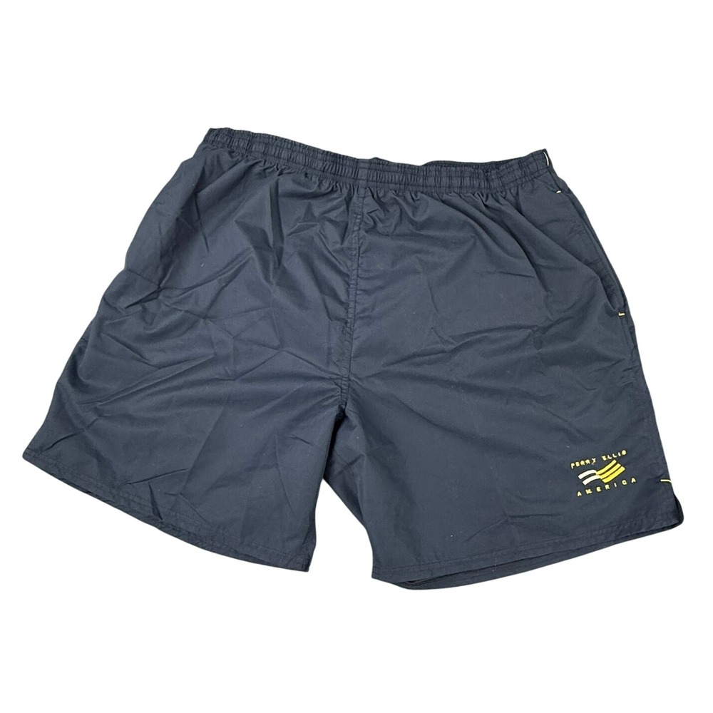 VTG Perry Ellis America Mens Swim Trunks XXL True Blue Micro-Tek Lite 40490 NWT
